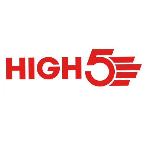 LOGO HIGH5 ROUGE SUR FOND BLANC